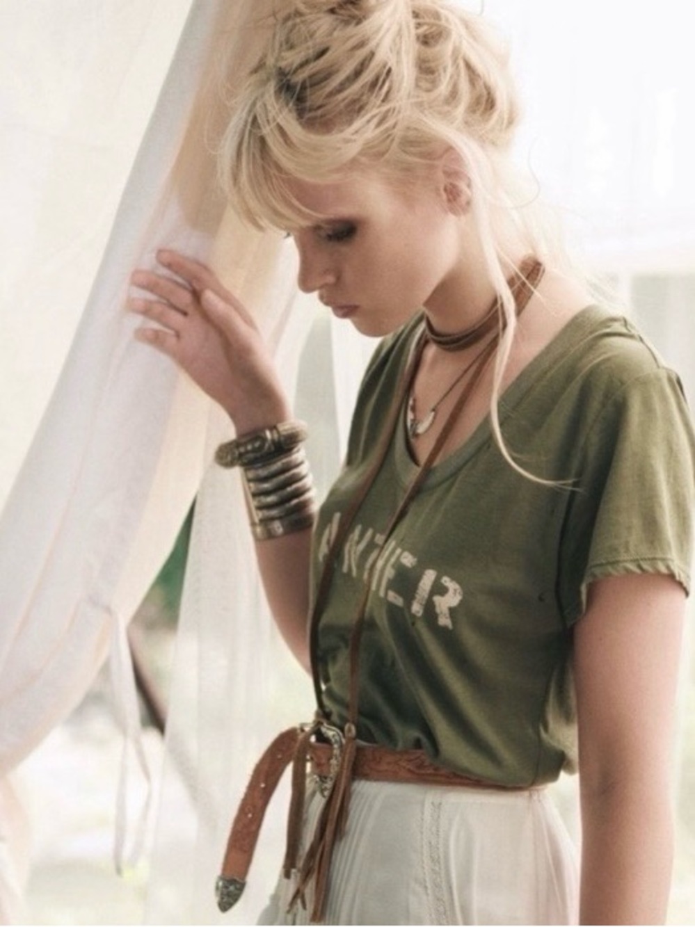 Spell & the Gypsy Collective Panther Tee, Size Medium